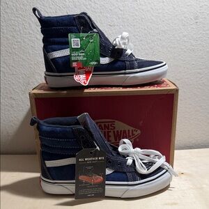 Vans Navy High-Top Sneakers with White Details